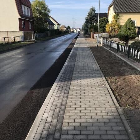 Gehweg Damsdorfer Straße - Fertigstellung