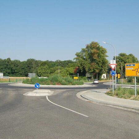 Kreisverkehr Dorfaue, Wildau - Fertigstellung