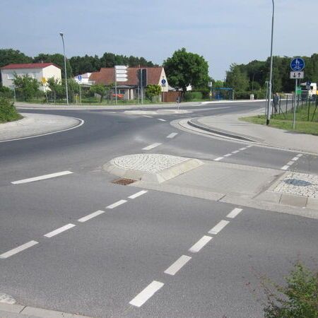 Kreisverkehr Dorfaue, Wildau - Fertigstellung