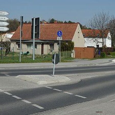 Kreisverkehr Dorfaue, Wildau - Fertigstellung