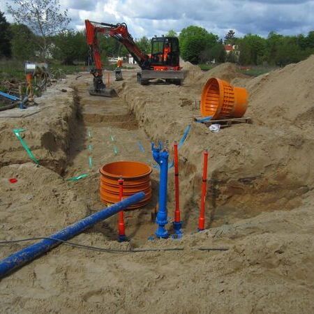 B-Plan Machnower Chaussee - Bauphase