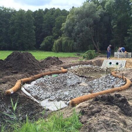 Schöpfwerk Zeesen - Bauphase